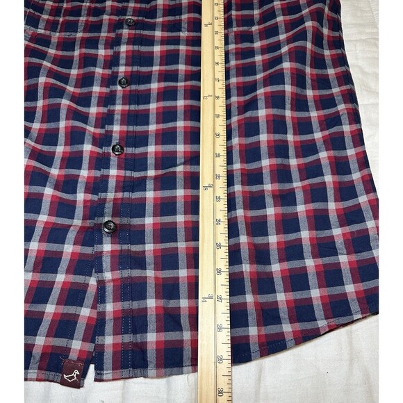 Alesbury 100% Cotton Navy Plaid Button Up Shirt Regular Pockets Men's‎ MED NWOT - Picture 7 of 10